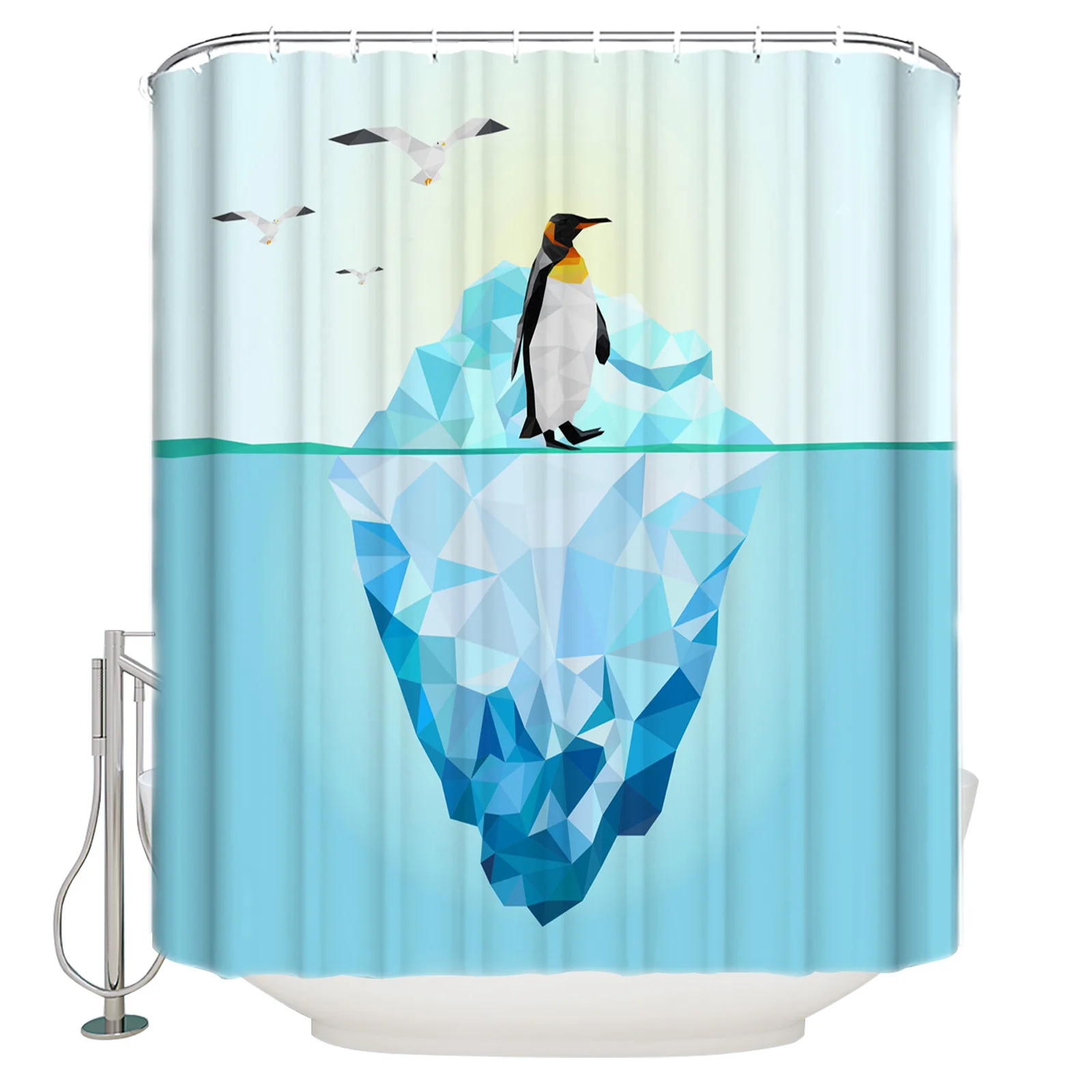 Iceberg Penguin Seagull Shower Curtains Bathroom Shower Curtain Set with Hooks Polyester Fabric Shower Curtain Bath Decor
Iceberg Penguin Seagull Shower Curtains Bathroom Shower Curtain Set with Hooks Polyester Fabric Shower Curtain Bath Decor