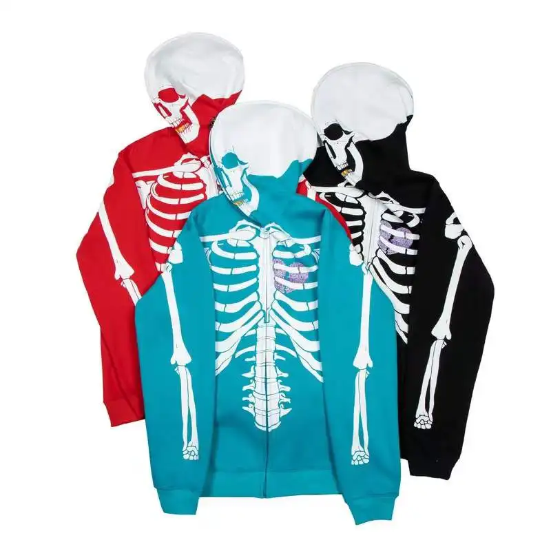 American Fashion Hot-selling Skeleton Printing Anime Men Women Long-sleeved Zipper Hoodie Jacket Loose Streetwear Pullover
American Fashion Hot-selling Skeleton Printing Anime Men Women Long-sleeved Zipper Hoodie Jacket Loose Streetwear Pullover