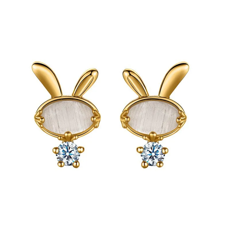 S925 sterling silver lady cute rabbit earrings European and American popular holiday gifts
S925 sterling silver lady cute rabbit earrings European and American popular holiday gifts