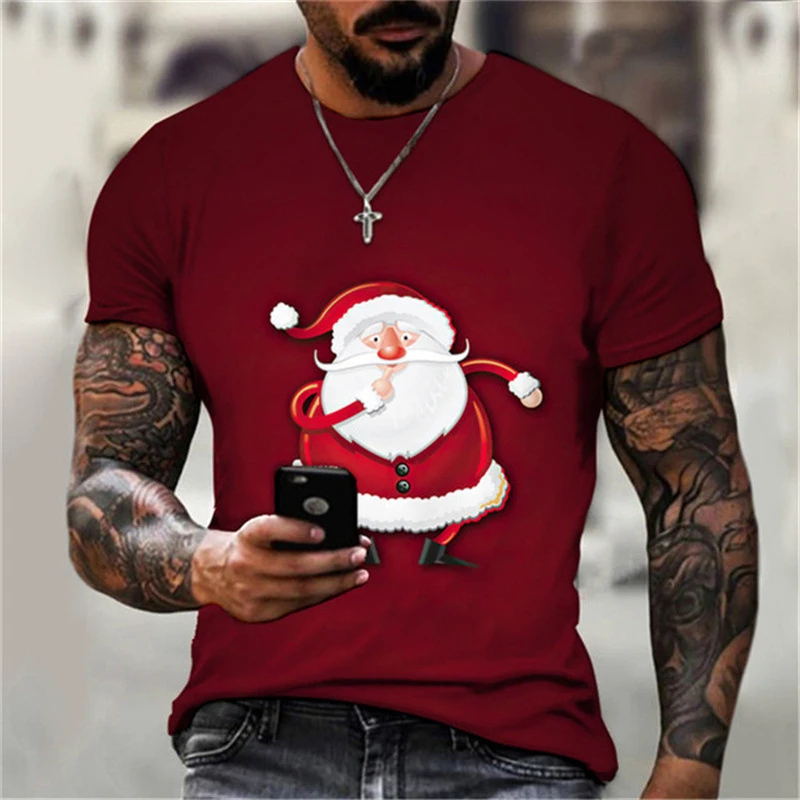 Men's Summer Short sleeve Christmas Print T-shirt Male Sports Running tshirt Fitness Gym t shirt Tee Tops Streetwear Clothes
Men's Summer Short sleeve Christmas Print T-shirt Male Sports Running tshirt Fitness Gym t shirt Tee Tops Streetwear Clothes