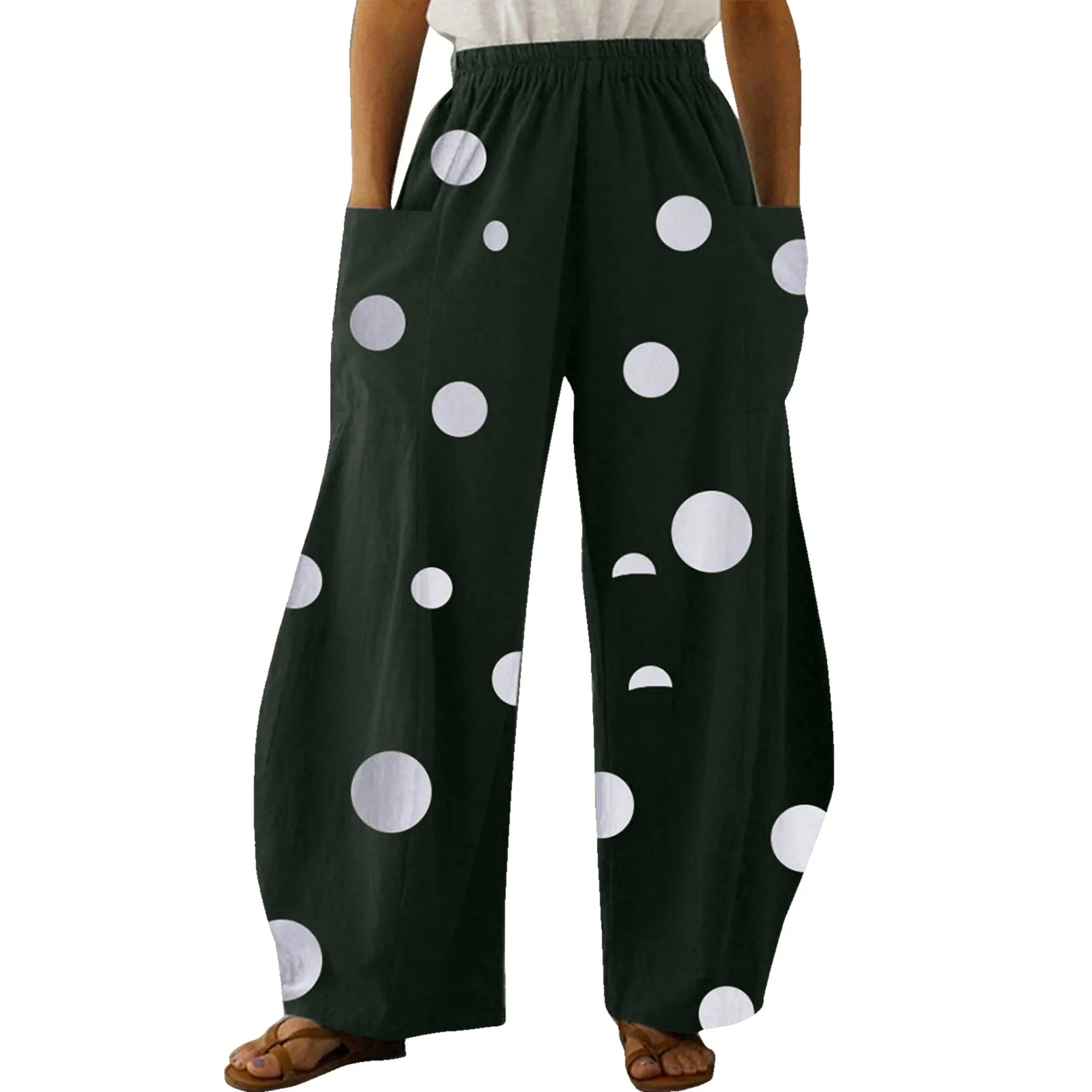 Women Loose Pant Button High Waist Pocket Elastic Printing Comfortable Sports Pants Slim Pants Casual Soft Pant
Women Loose Pant Button High Waist Pocket Elastic Printing Comfortable Sports Pants Slim Pants Casual Soft Pant