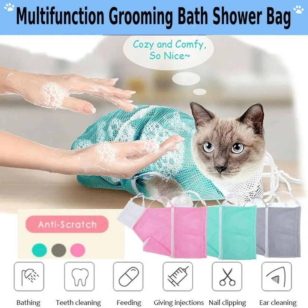 Cats Grooming Bath Bag Adjustable Breathable Mesh Bag For Kitten Bathing Nail Trimming Feeding Multifunctional Pet Supplies U4K5
Cats Grooming Bath Bag Adjustable Breathable Mesh Bag For Kitten Bathing Nail Trimming Feeding Multifunctional Pet Supplies U4K5