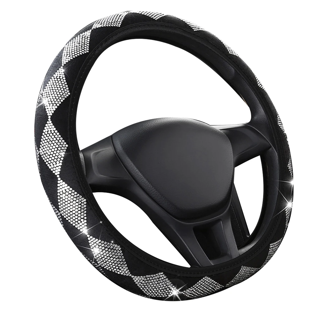 Steering Wheel Cover Rhinestone Embellished Car Steering Wheel Cover Bling Crystal Rhombus Design Universal Fit 37 38cm
Steering Wheel Cover Rhinestone Embellished Car Steering Wheel Cover Bling Crystal Rhombus Design Universal Fit 37 38cm