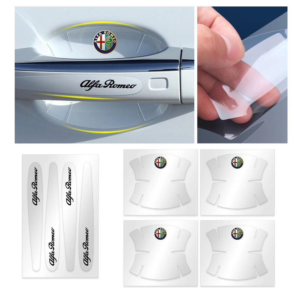 Transparent Car Door Handle Anti-Scratch Sticker Protection Flim For Alfa romeo 159 mito giulietta 147 156 166 Stelvio GT 4C TZ3
Transparent Car Door Handle Anti-Scratch Sticker Protection Flim For Alfa romeo 159 mito giulietta 147 156 166 Stelvio GT 4C TZ3