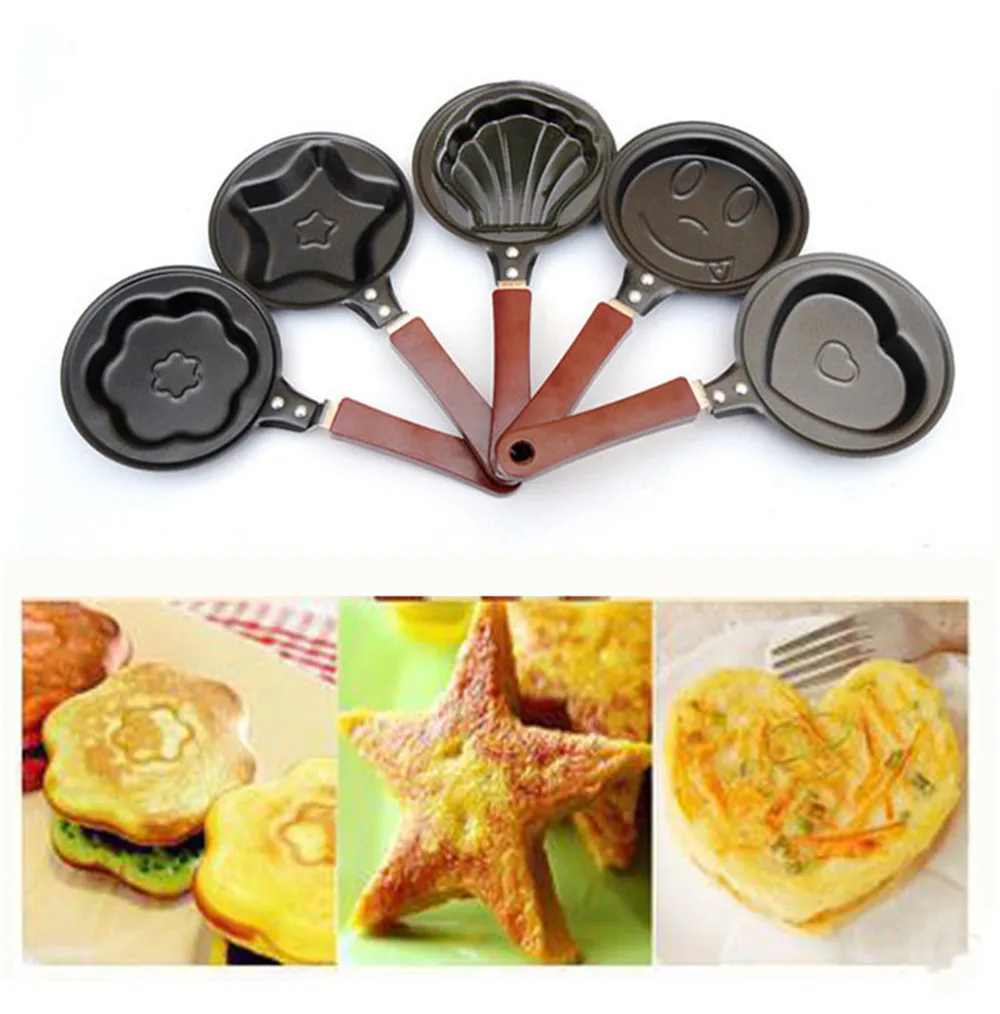 

Mini Shaped Egg Mould Pans Nonstick Stainless Breakfast Egg Frying Pans Cooking Tools Steel Kitchen Accessoories Kitchenware