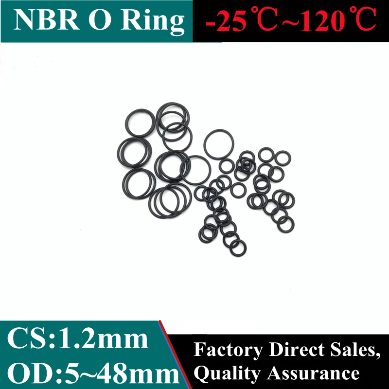 100pcs Black O Ring Gasket CS 1.2mm OD 5mm ~ 64mm NBR Automobile Nitrile Rubber Round O Type Corrosion Oil Resistant Seal Washer 
100pcs Black O Ring Gasket CS 1.2mm OD 5mm ~ 64mm NBR Automobile Nitrile Rubber Round O Type Corrosion Oil Resistant Seal Washer