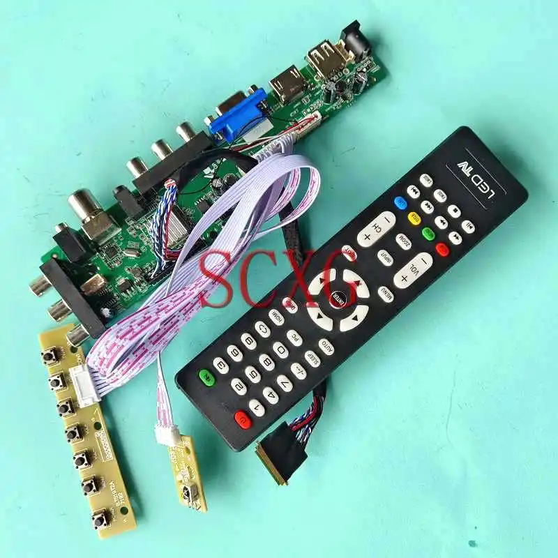 

For LP140WD1 LP140WD2 Laptop Screen DVB Digital Controller Board DIY Kit 1600*900 HDMI-Compatible VGA USB AV RF LVDS 40 Pin 14"