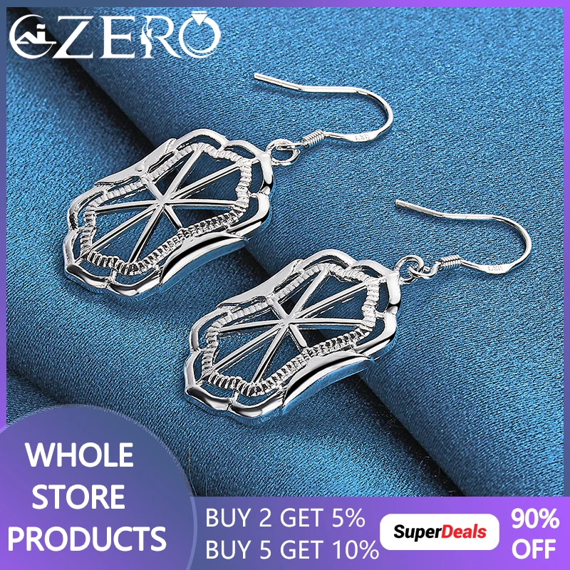 ALIZERO 925 Sterling Silver Hollow Geometry Drop Earrings For Woman Wedding Party Fashion Jewelry Charm Retro Accessories
ALIZERO 925 Sterling Silver Hollow Geometry Drop Earrings For Woman Wedding Party Fashion Jewelry Charm Retro Accessories