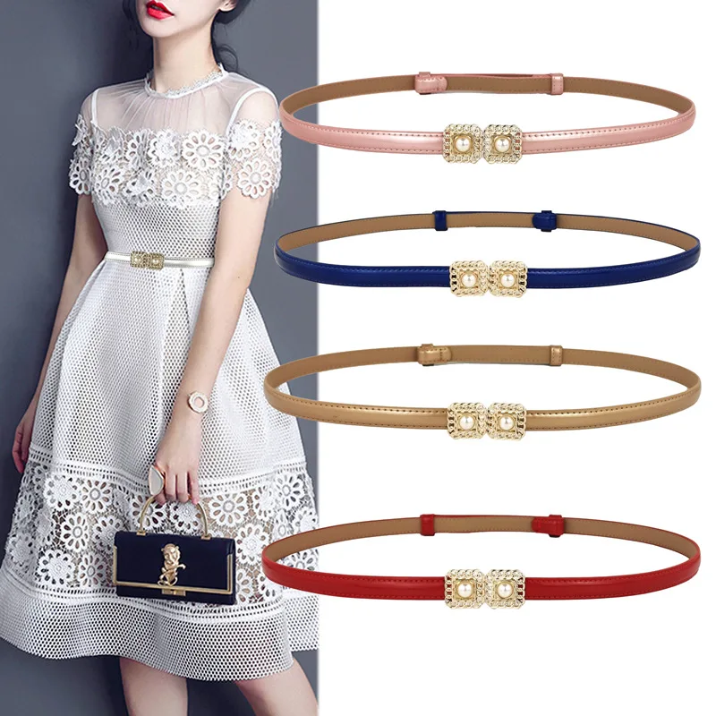 Designer's New Women's Two-layer Cowhide Pearl Buckle Simple Patent Leather Fine Section with Dress Fashion Korean Belt
Designer's New Women's Two-layer Cowhide Pearl Buckle Simple Patent Leather Fine Section with Dress Fashion Korean Belt