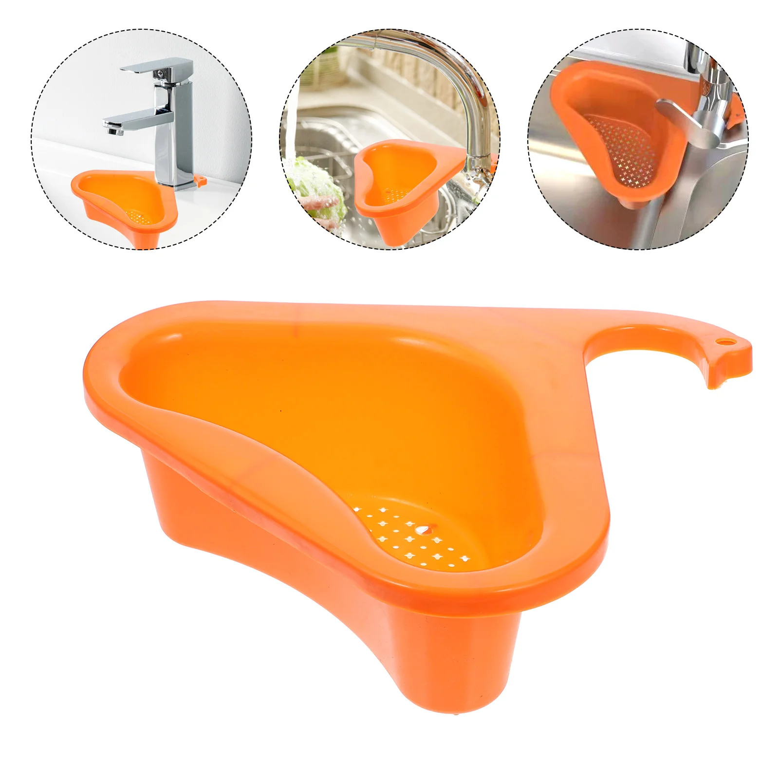 Triangular Sink Strainer Basket Sink Storage Holder Hanging Drain Rack for Kitchen
Triangular Sink Strainer Basket Sink Storage Holder Hanging Drain Rack for Kitchen