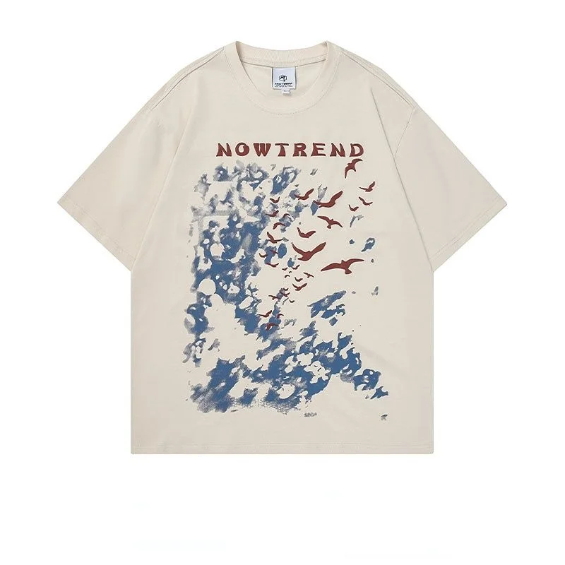American Vintage Graffiti Letter Print Short Sleeve T Shirt Men's Loose Hiphop Couple Tees
American Vintage Graffiti Letter Print Short Sleeve T Shirt Men's Loose Hiphop Couple Tees