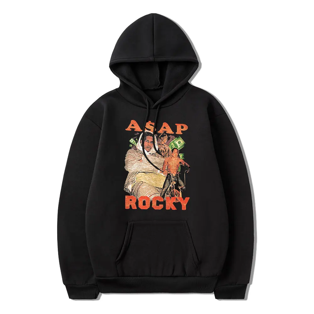 

Rapper Asap Rocky 2022 Harajuku Unique Fun Print Winter Long Sleeve Thick Simple Loose Casual Sports Men Hoodie Oversized Trend