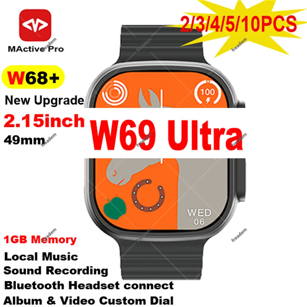 Оригинальные Смарт-часы W69 Ultra для мужчин и женщин, Bluetooth, память 1 Гб, локальный музыкальный компас, NFC W68 Plus, обновленные Смарт-часы 2023
Оригинальные Смарт-часы W69 Ultra для мужчин и женщин, Bluetooth, память 1 Гб, локальный музыкальный компас, NFC W68 Plus, обновленные Смарт-часы 2023
