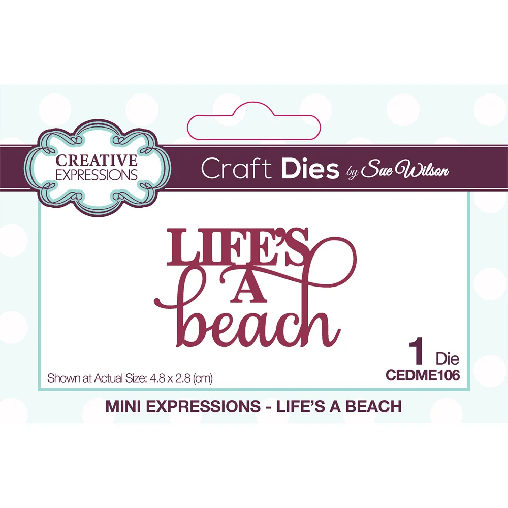 2022 Newest Diy Scrapbook Diary Photo Album Craft Card Embossing Decorate Mold Mini Sentiments Life's a Beach Metal Cutting Dies 
2022 Newest Diy Scrapbook Diary Photo Album Craft Card Embossing Decorate Mold Mini Sentiments Life's a Beach Metal Cutting Dies