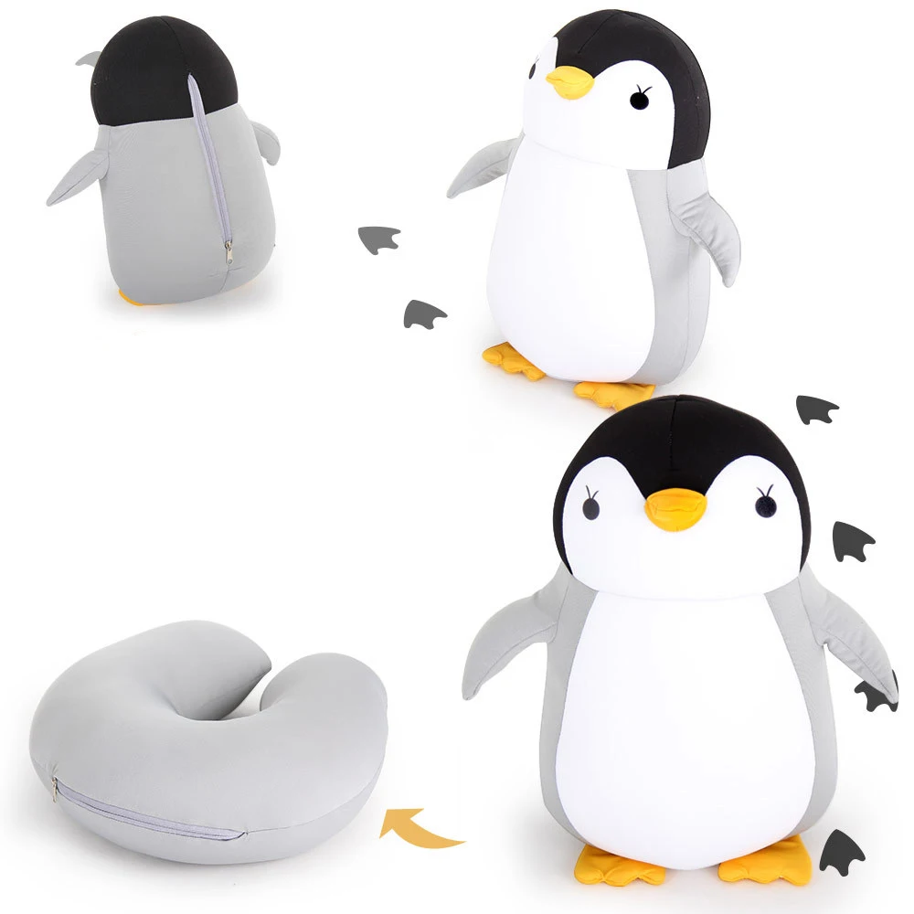 Cute Penguin Deformable U-shaped Plush Pillow Travel Pillow Cartoon Animal Car Headrest Doll Multi-functional Storage Gift
Cute Penguin Deformable U-shaped Plush Pillow Travel Pillow Cartoon Animal Car Headrest Doll Multi-functional Storage Gift