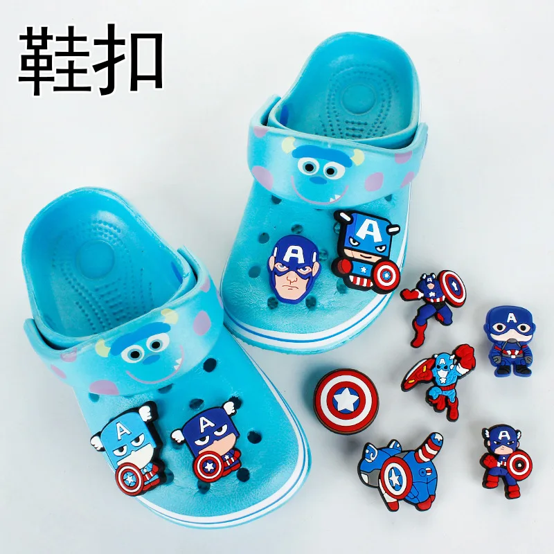 Marvel Captain America Handsome Cute Series Shoe Buckle PVC Single Sale Wholesale Shoe Accessories Buckle Kids Party X-mas Gifts
Marvel Captain America Handsome Cute Series Shoe Buckle PVC Single Sale Wholesale Shoe Accessories Buckle Kids Party X-mas Gifts