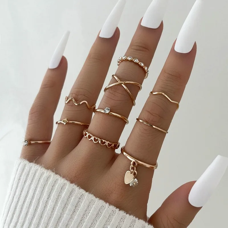 Boho Gold Heart Rings Set For Women Vintage Geometric Cross Pearl Butterfly Finger Rings Women's 2022 Trendy Jewelry Gift
Boho Gold Heart Rings Set For Women Vintage Geometric Cross Pearl Butterfly Finger Rings Women's 2022 Trendy Jewelry Gift