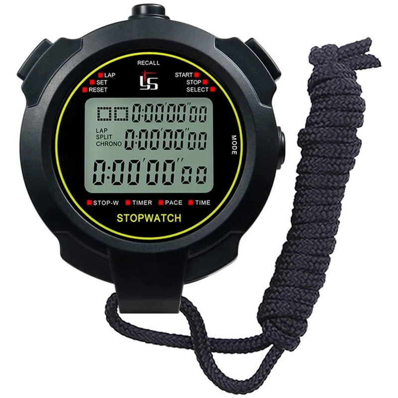 Digital Sports Stopwatch, 10Lap /Split Memory Stopwatch Count Down Timer, Large Display Waterproof 12/24 Hour Clock
Digital Sports Stopwatch, 10Lap /Split Memory Stopwatch Count Down Timer, Large Display Waterproof 12/24 Hour Clock