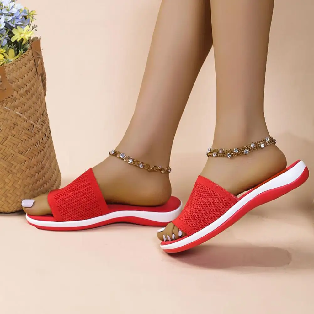 1 Pair Beach Slippers Open Toe Soft Sole Slide Sandals Skin-touching Female Slippers Mesh Breathable Non-Slip Shoes for Summer
1 Pair Beach Slippers Open Toe Soft Sole Slide Sandals Skin-touching Female Slippers Mesh Breathable Non-Slip Shoes for Summer