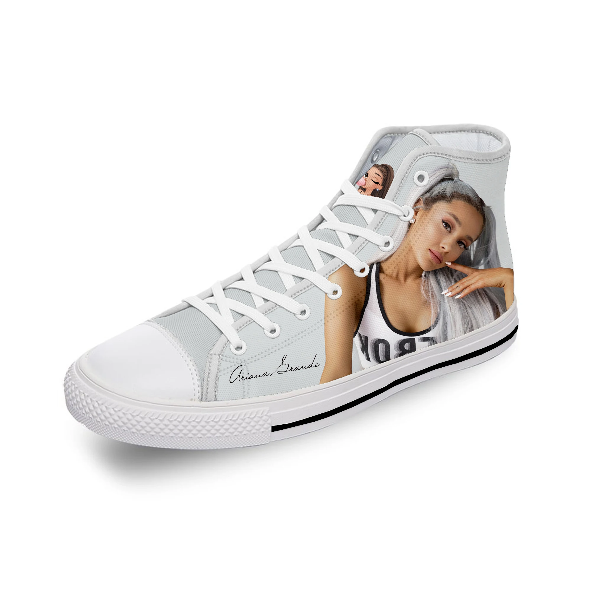 Grande Pop Singer Music Ariana White Cloth 3D Print High Top Canvas Fashion Shoes Men Women Lightweight Breathable Sneakers
Grande Pop Singer Music Ariana White Cloth 3D Print High Top Canvas Fashion Shoes Men Women Lightweight Breathable Sneakers