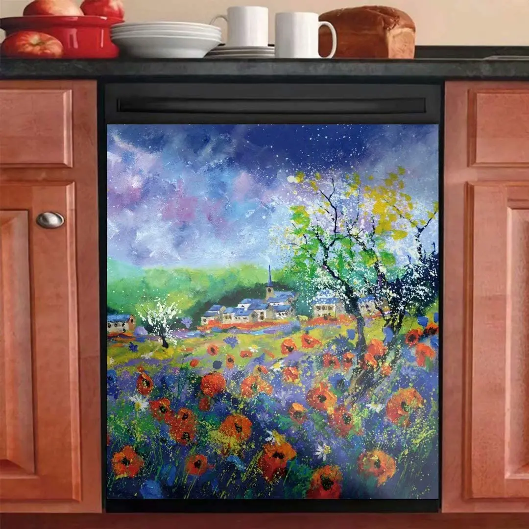 Vivid Colors Flowers Countryside Magnetic Dishwasher Sticker,Kitchen Decorative for Refrigerator Door,Washing Machine,Cabinet De
Vivid Colors Flowers Countryside Magnetic Dishwasher Sticker,Kitchen Decorative for Refrigerator Door,Washing Machine,Cabinet De