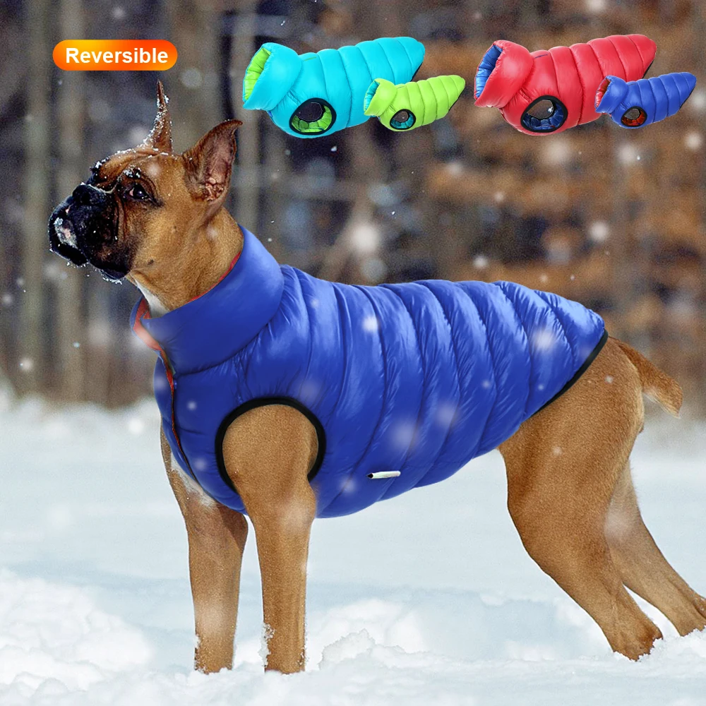 2023 Warm Winter Dog Clothes Vest Reversible Dogs Jacket Coat 3 Layer Thick Pet Clothing Waterproof Outfit for Small Large Dogs
2023 Warm Winter Dog Clothes Vest Reversible Dogs Jacket Coat 3 Layer Thick Pet Clothing Waterproof Outfit for Small Large Dogs
