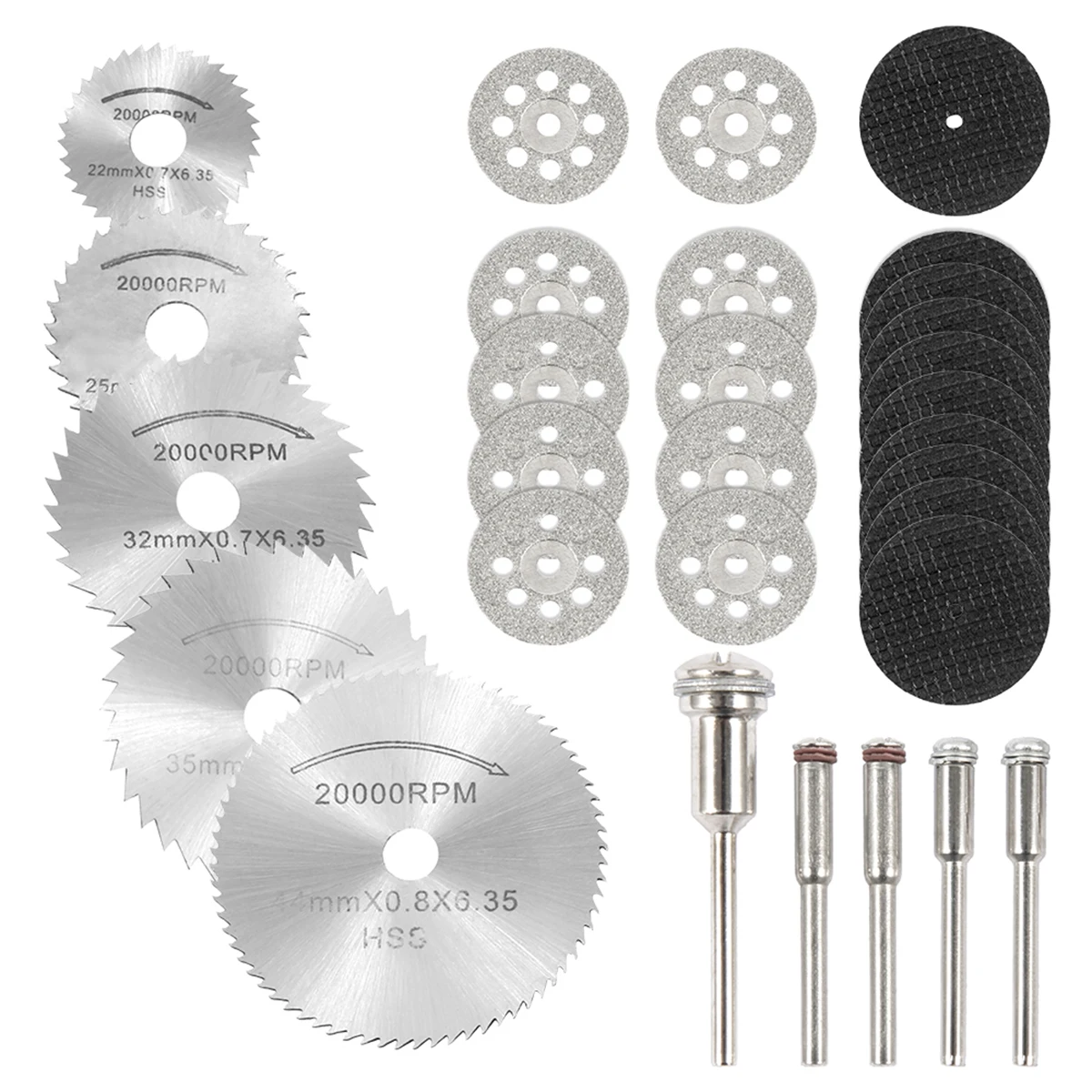 30pcs Mini Circular Saw Blade Set Sanding Grinding Wheel Cutting Disc for Dremel Metal Cutting Rotary Tools Accessories
30pcs Mini Circular Saw Blade Set Sanding Grinding Wheel Cutting Disc for Dremel Metal Cutting Rotary Tools Accessories