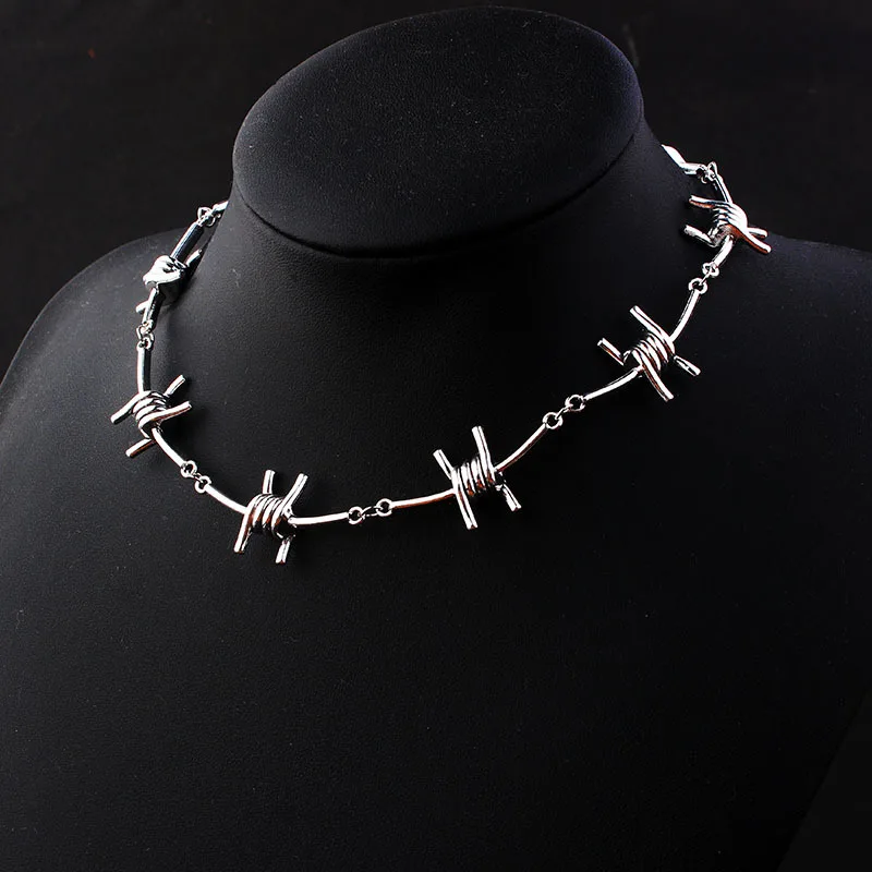 New Small Wire Brambles Iron Unisex Choker Necklace Women Hip-hop Gothic Punk Style Barbed Wire Little Thorns Chain Choker Gifts
New Small Wire Brambles Iron Unisex Choker Necklace Women Hip-hop Gothic Punk Style Barbed Wire Little Thorns Chain Choker Gifts