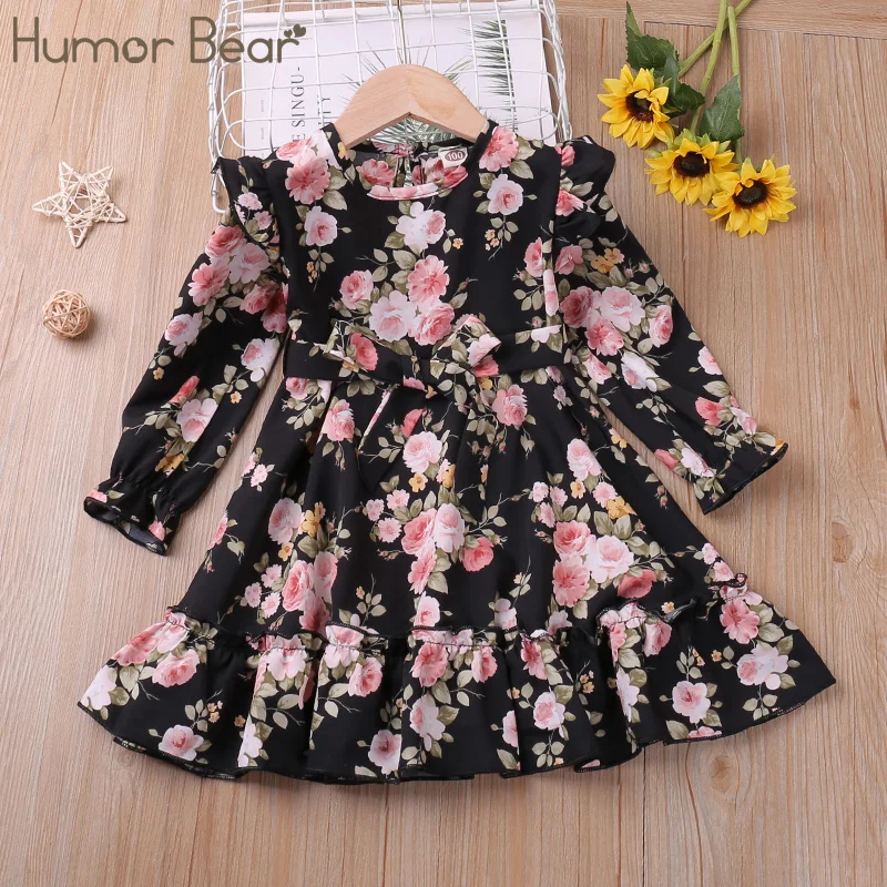 Humor Bear Girl Dress Autumn New Round Collar Ruffle Children Long Sleeve Floral Dress Kids Belt Bow Princess Dress
Humor Bear Girl Dress Autumn New Round Collar Ruffle Children Long Sleeve Floral Dress Kids Belt Bow Princess Dress