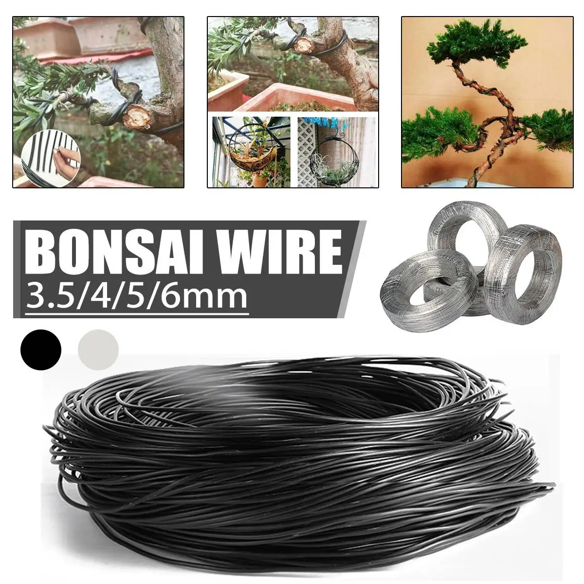 1 Roll Bonsai Wires Anodized Aluminum Bonsai Training Wire Fastener Tool Plants Styling Tree Bendable Flower decor 2/3.5/4/5/6mm
1 Roll Bonsai Wires Anodized Aluminum Bonsai Training Wire Fastener Tool Plants Styling Tree Bendable Flower decor 2/3.5/4/5/6mm