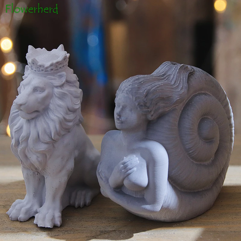 Conch Girl Candle Silicone Mold DIY 3d Lion Ocean Goddess Aromatherapy Gypsum Ornaments Cement Concrete Mold Handmade Resin Mold
Conch Girl Candle Silicone Mold DIY 3d Lion Ocean Goddess Aromatherapy Gypsum Ornaments Cement Concrete Mold Handmade Resin Mold