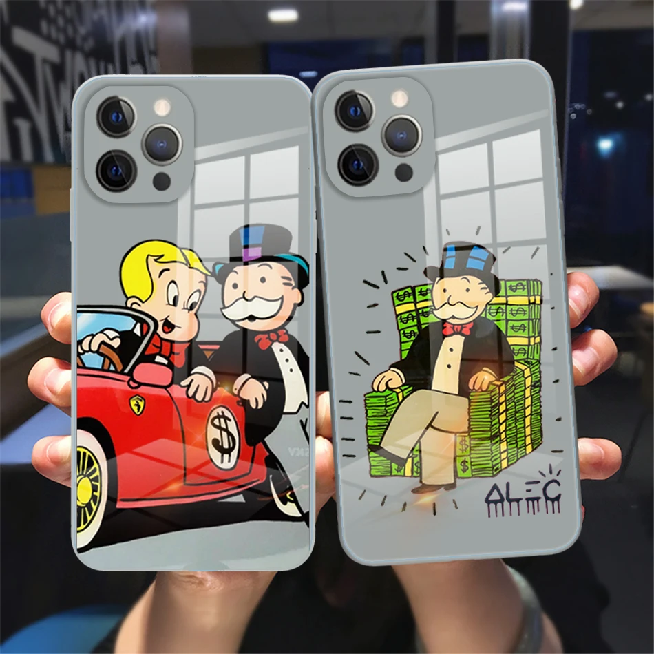 Catoon Dollar Alec Monopoly Tempered Glass Phone Case For iPhone 11 12 13 Pro Max X XR XS MAX 8 7 Plus grey Soft Bumper Cover
Catoon Dollar Alec Monopoly Tempered Glass Phone Case For iPhone 11 12 13 Pro Max X XR XS MAX 8 7 Plus grey Soft Bumper Cover