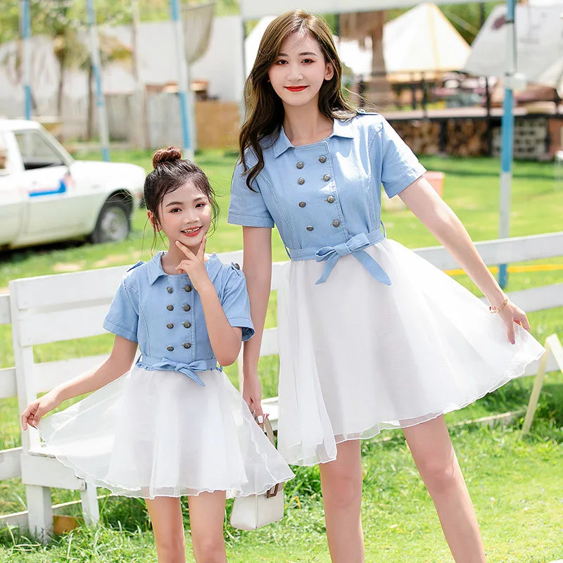 Matching Outfits Fashion Mother Daughter Dresses Family Party Parent-Child Wear Mom Kids Clothes Denim Shirt Mother And Me Dress
Matching Outfits Fashion Mother Daughter Dresses Family Party Parent-Child Wear Mom Kids Clothes Denim Shirt Mother And Me Dress