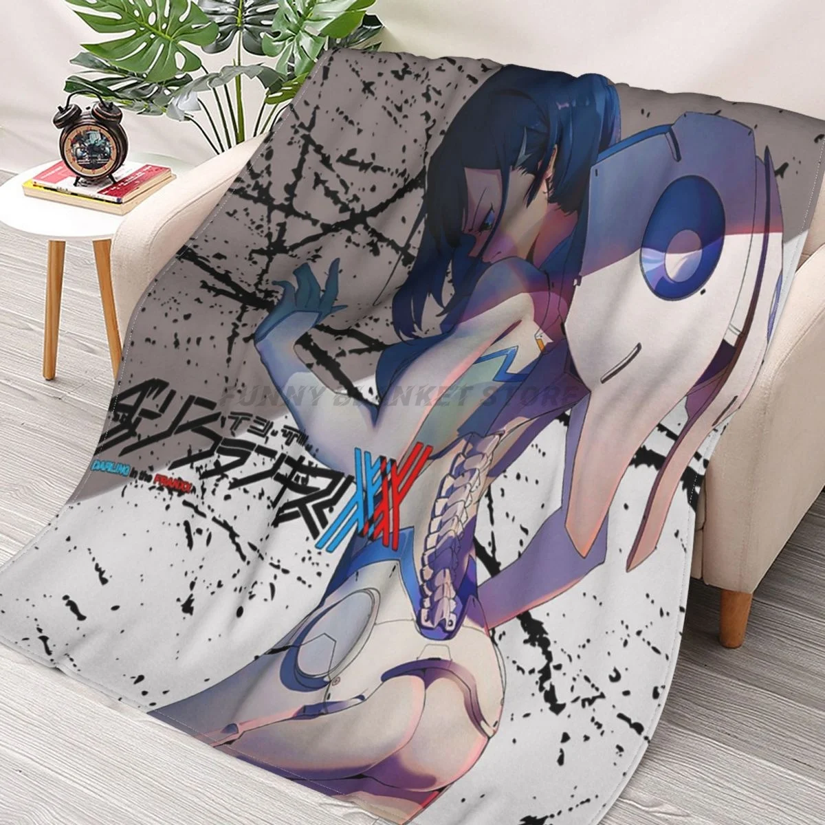 Ichigo Darling In The Franxx (Mech Suit) Throws Blankets Collage Flannel Ultra-Soft Warm picnic blanket bedspread on the bed
Ichigo Darling In The Franxx (Mech Suit) Throws Blankets Collage Flannel Ultra-Soft Warm picnic blanket bedspread on the bed