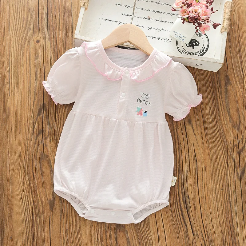 2022 Hot Style Baby Romper Suit New Pure Color Short Sleeve Climb Clothes Lace Breathable Linen Garment Girl Children Clothing
2022 Hot Style Baby Romper Suit New Pure Color Short Sleeve Climb Clothes Lace Breathable Linen Garment Girl Children Clothing