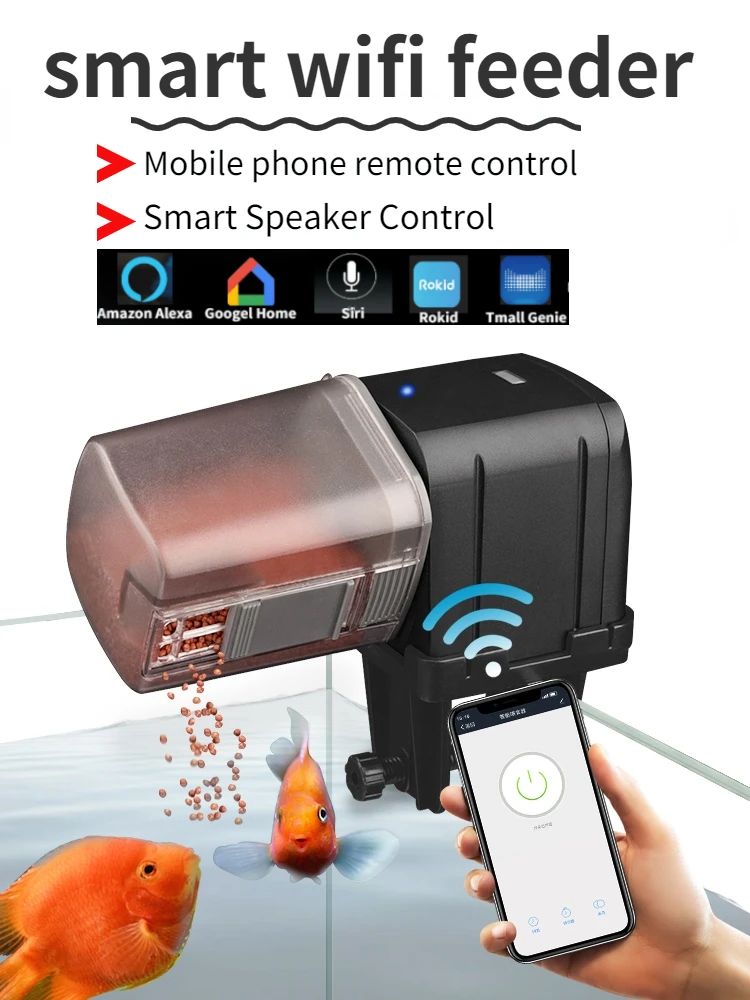 Automatic Aquarium Fish Tank Feeder Timing/Wifi Wireless Smart Phone App Intelligent Speaker Voice Remote Control Fish Feeding
Automatic Aquarium Fish Tank Feeder Timing/Wifi Wireless Smart Phone App Intelligent Speaker Voice Remote Control Fish Feeding