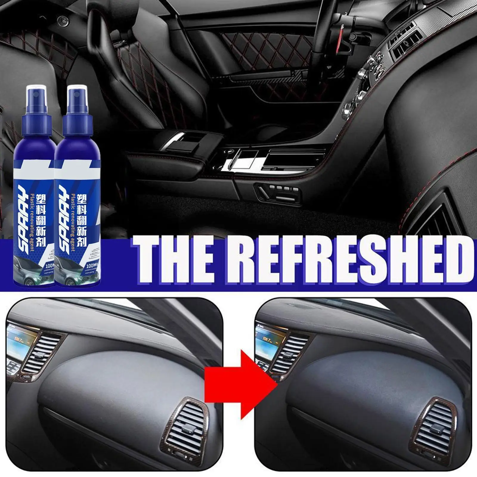 Car Plastic Restorer Back To Black Gloss Car Cleaning Products Auto Polish And Repair Coating Renovator For Car Auto Detail H7K1
Car Plastic Restorer Back To Black Gloss Car Cleaning Products Auto Polish And Repair Coating Renovator For Car Auto Detail H7K1