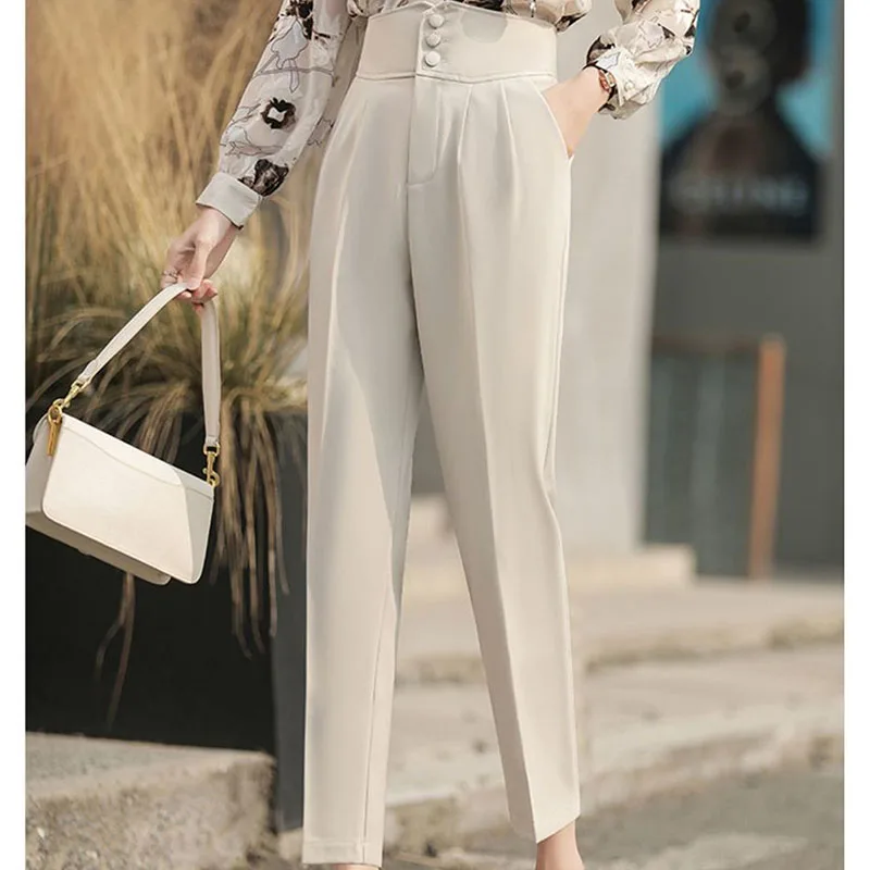Suit Pants Women Office High Waist Ankle Pencil Pant Street White Casual Work Female Black trousers Pantalones De Haren De Mujer
Suit Pants Women Office High Waist Ankle Pencil Pant Street White Casual Work Female Black trousers Pantalones De Haren De Mujer