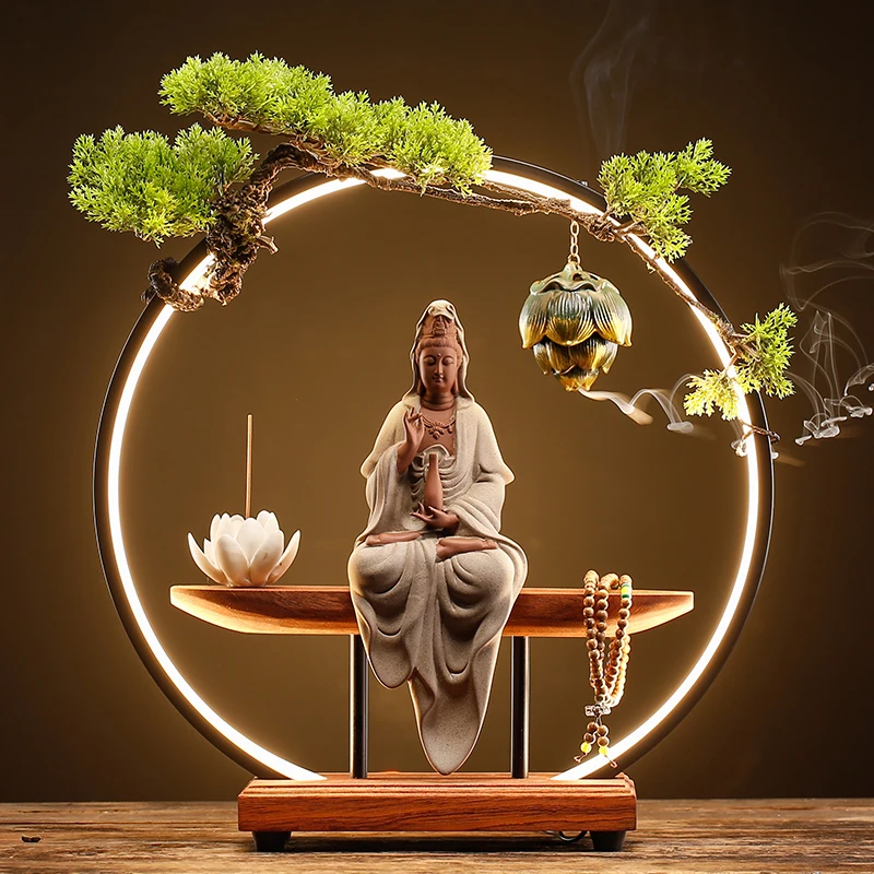 Waterfall Incense Burner Reflux Lotus Chinese Creative Electric Backflow Incense Burner Zen Mood Light Encensoir Home Decoration
Waterfall Incense Burner Reflux Lotus Chinese Creative Electric Backflow Incense Burner Zen Mood Light Encensoir Home Decoration