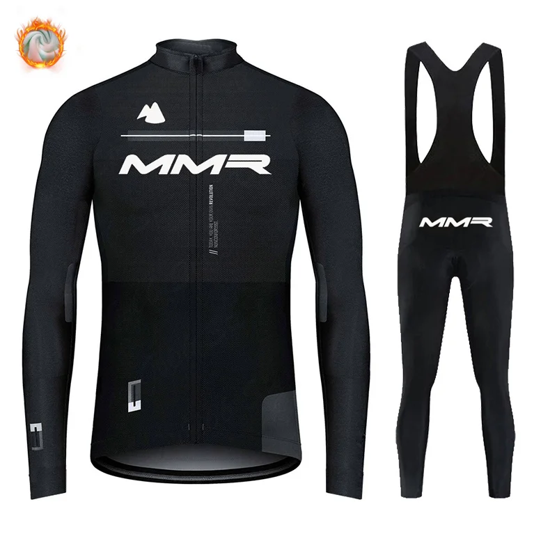 

New MMR Thermal Jersey Cycling Men Winter Fleece Bib Clothing Retro Ciclismo Hombre Man Mtb Termal Long Sleeve Equipment Sports