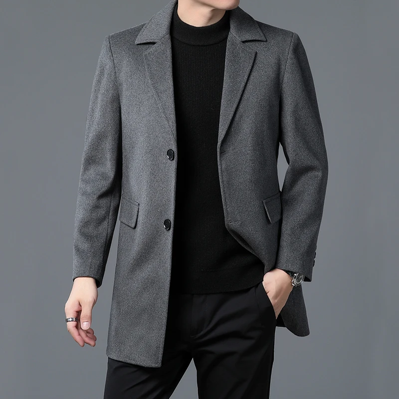 Men Black Grey Thick Thermal Wool Blend Overcoat Winter Autumn Puff Lining Detachable Design Sheep Wool Coats Male Warm Outfits
Men Black Grey Thick Thermal Wool Blend Overcoat Winter Autumn Puff Lining Detachable Design Sheep Wool Coats Male Warm Outfits