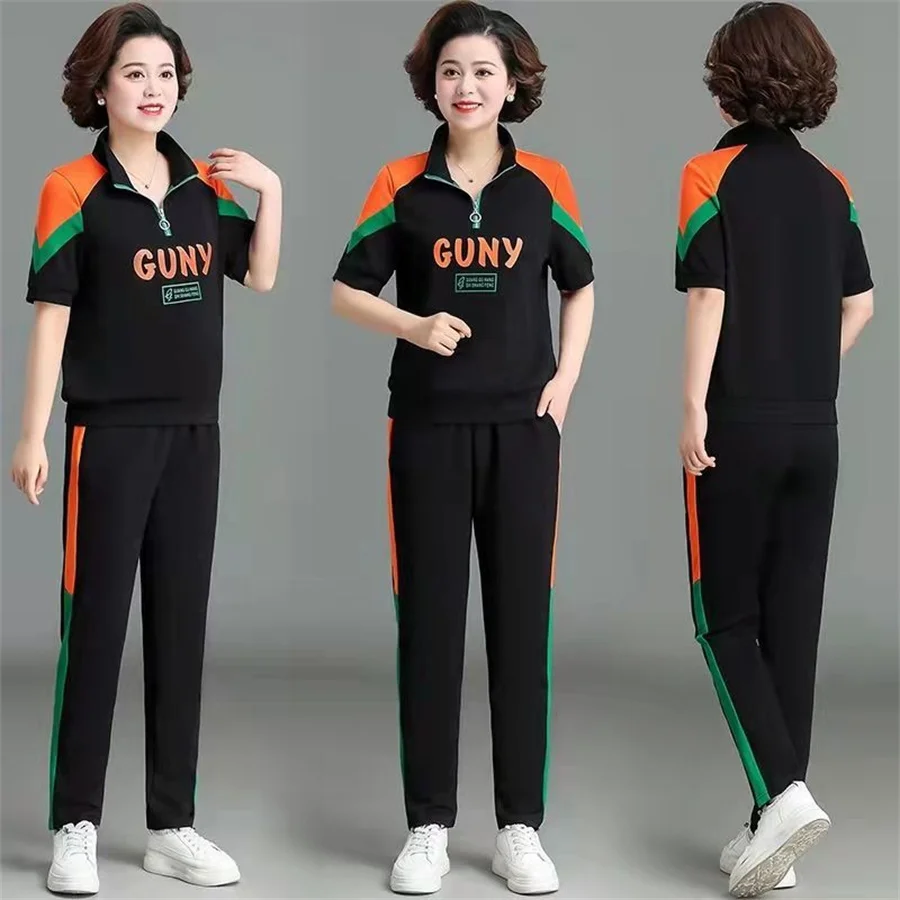 Summer New Korean 2 Piece Sets Womens Outfits Loose Short Sleeved Fashion Running Casual Clothes for Women
Summer New Korean 2 Piece Sets Womens Outfits Loose Short Sleeved Fashion Running Casual Clothes for Women