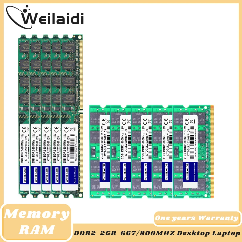 DDR2 20GB (10pcs) 667/800MHz PC2-6400S Desktop Laptop 240-Pin 1.8V DIMM For Intel and AMD Compatible Computer Memory Warranty
DDR2 20GB (10pcs) 667/800MHz PC2-6400S Desktop Laptop 240-Pin 1.8V DIMM For Intel and AMD Compatible Computer Memory Warranty