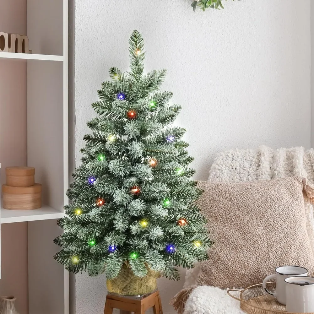 2 ft Mini Christmas Trees with 25 F5 LED Lights, 24" Decorated Burlap Artificial Tabletop Christmas Trees Home Party Decoration
2 ft Mini Christmas Trees with 25 F5 LED Lights, 24" Decorated Burlap Artificial Tabletop Christmas Trees Home Party Decoration