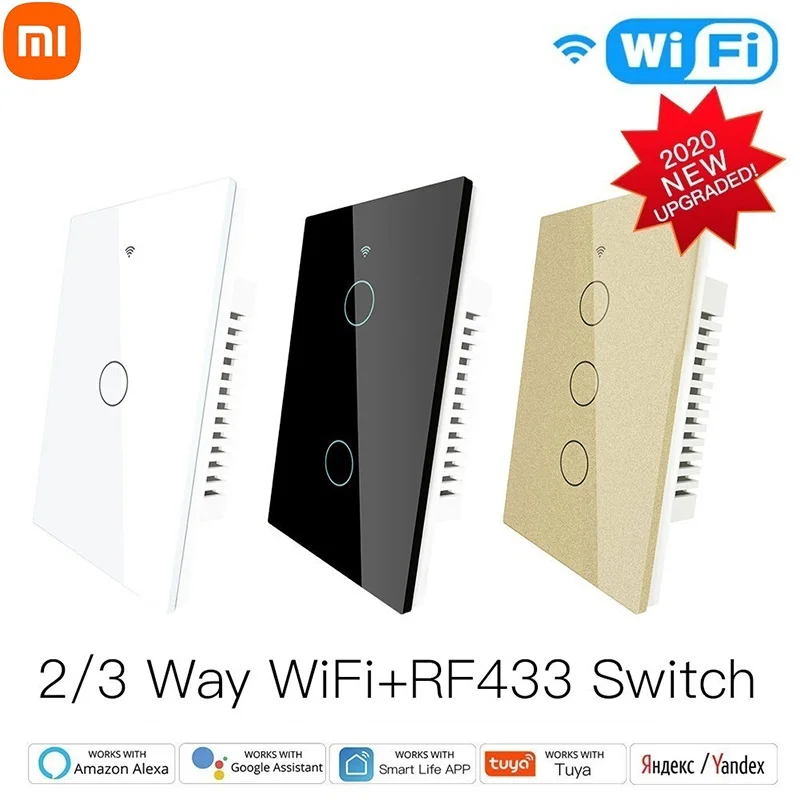 xiaomi XIAOMI WiFi Smart Wall Light Switch Glass Panel RF433&Wi-Fi Smart Life Tuya APP Remote Control Works With Alexa
xiaomi XIAOMI WiFi Smart Wall Light Switch Glass Panel RF433&Wi-Fi Smart Life Tuya APP Remote Control Works With Alexa