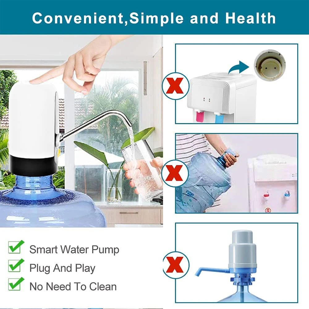 Electric Water Dispenser Portable Electric Water Bottle Pump Plastic Spigot Water Replacement Bottle dispenser simple device
Electric Water Dispenser Portable Electric Water Bottle Pump Plastic Spigot Water Replacement Bottle dispenser simple device