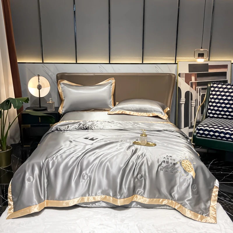 Washed Ice Silk Soybean Fiber Summer Cool Quilt Polyester Fiber Home Air-conditioning Blanket Class A Standard Skin-friendly
Washed Ice Silk Soybean Fiber Summer Cool Quilt Polyester Fiber Home Air-conditioning Blanket Class A Standard Skin-friendly