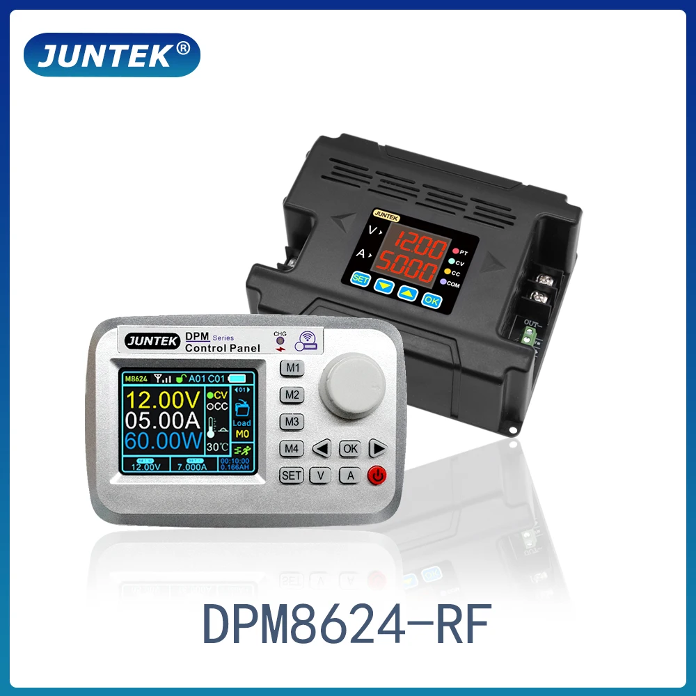 Цифровой понижающий преобразователь питания постоянного тока JUNTEK DPM8624-RF 60V24A с пультом дистанционного управления, программируемый, регулируемый
Цифровой понижающий преобразователь питания постоянного тока JUNTEK DPM8624-RF 60V24A с пультом дистанционного управления, программируемый, регулируемый