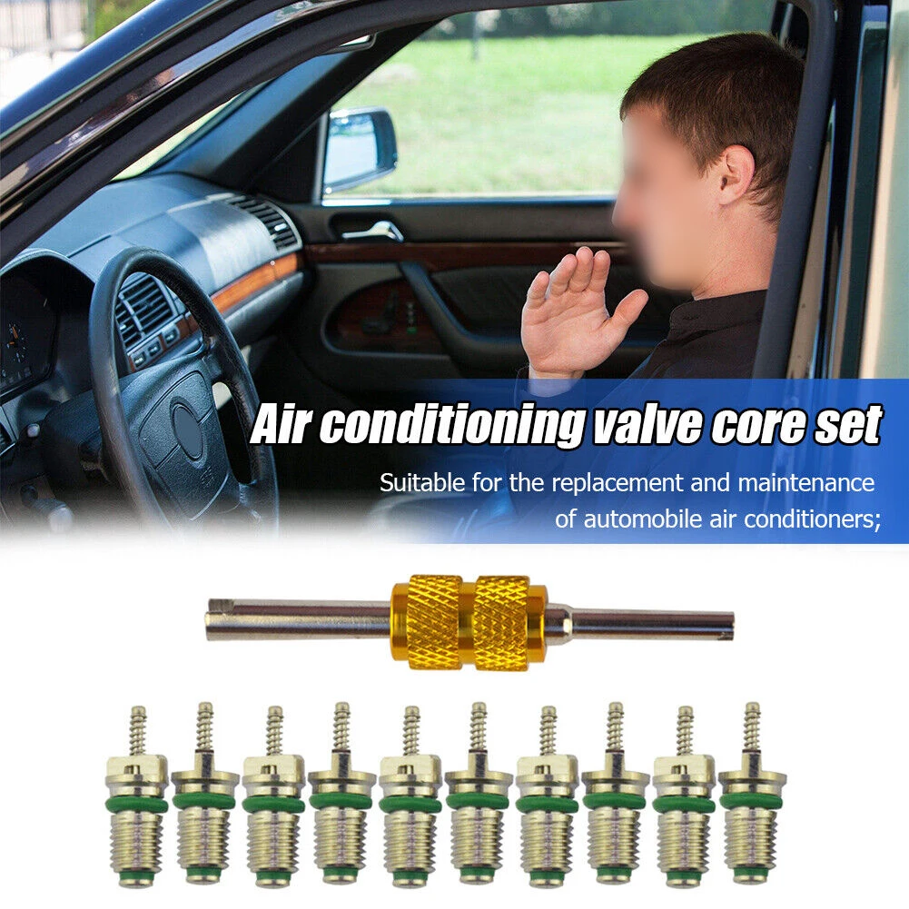 10pcs R134a Car A/C Valve Cores Air Conditioning Valve Cores Green + Remover Tool Air Conditioner AC Repair Kit Accessories
10pcs R134a Car A/C Valve Cores Air Conditioning Valve Cores Green + Remover Tool Air Conditioner AC Repair Kit Accessories