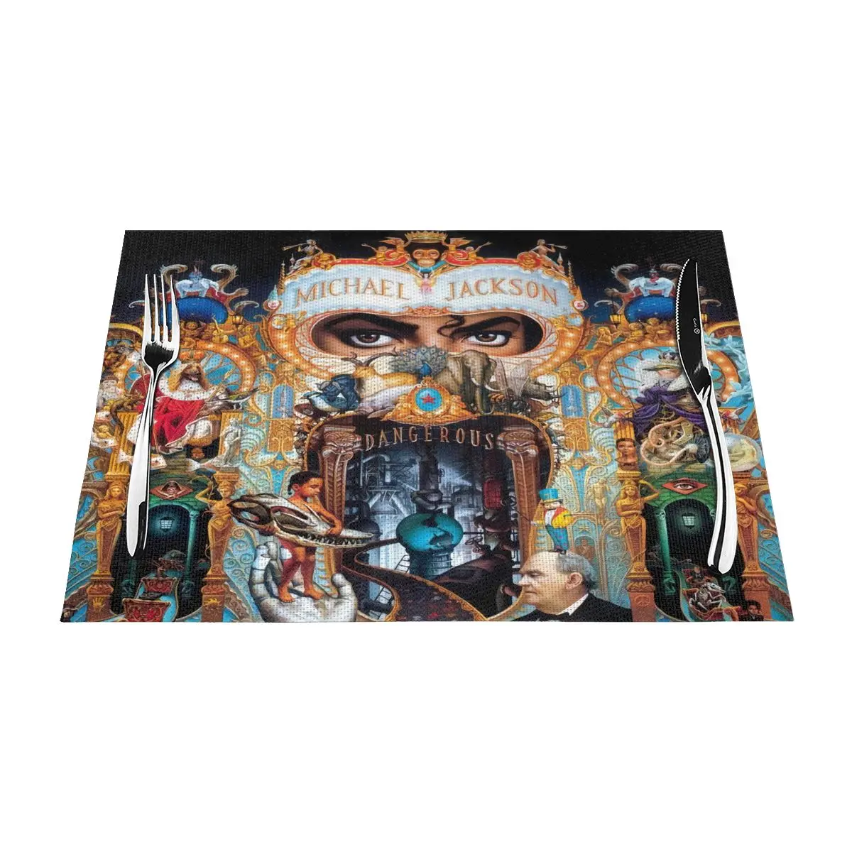 Michael Jackson Placemat Decor Multi Color Suitable for daily Perfect AccessoryNon slip
Michael Jackson Placemat Decor Multi Color Suitable for daily Perfect AccessoryNon slip